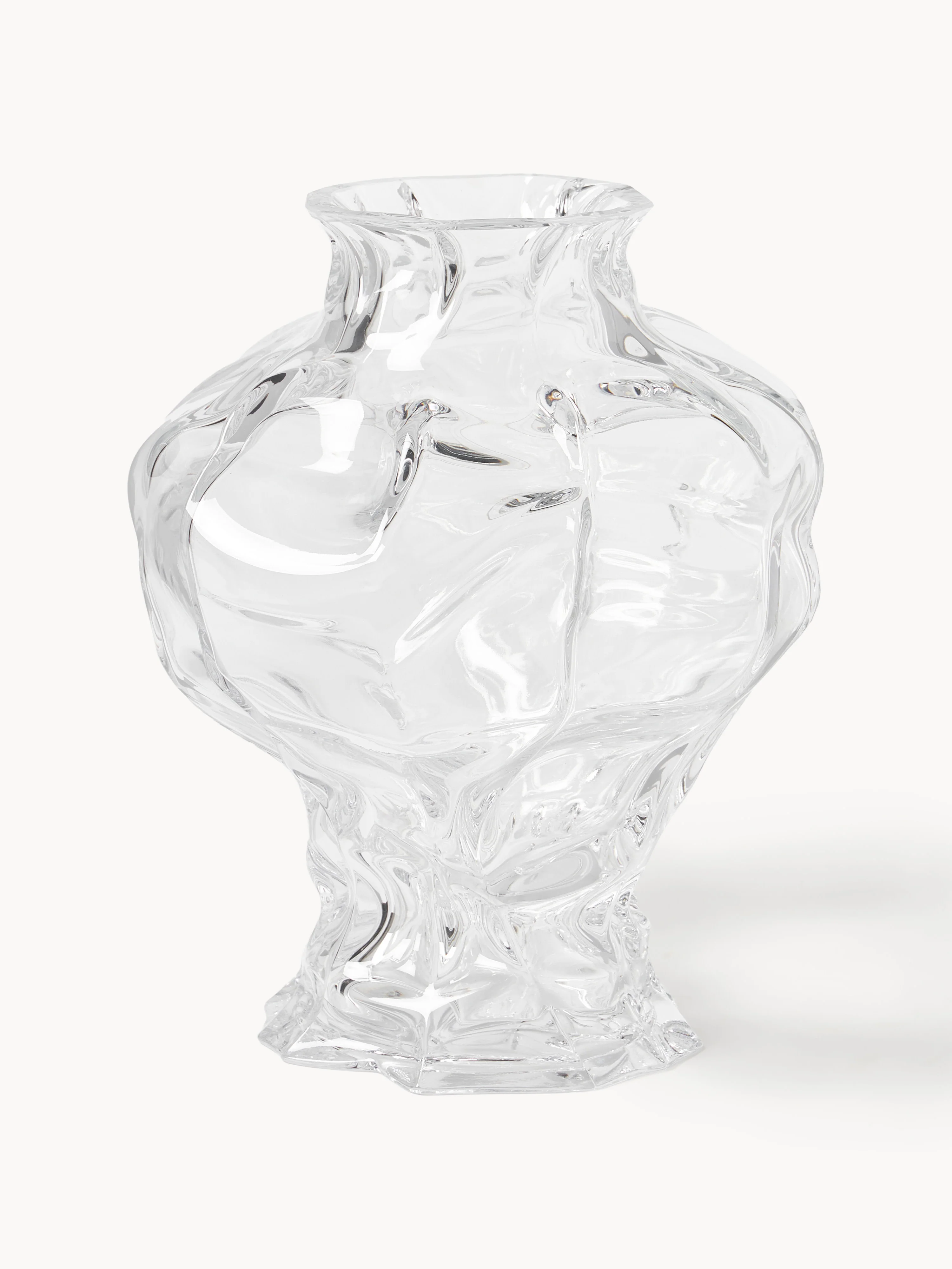Mundgeblasene Glas-Vase Ammonit