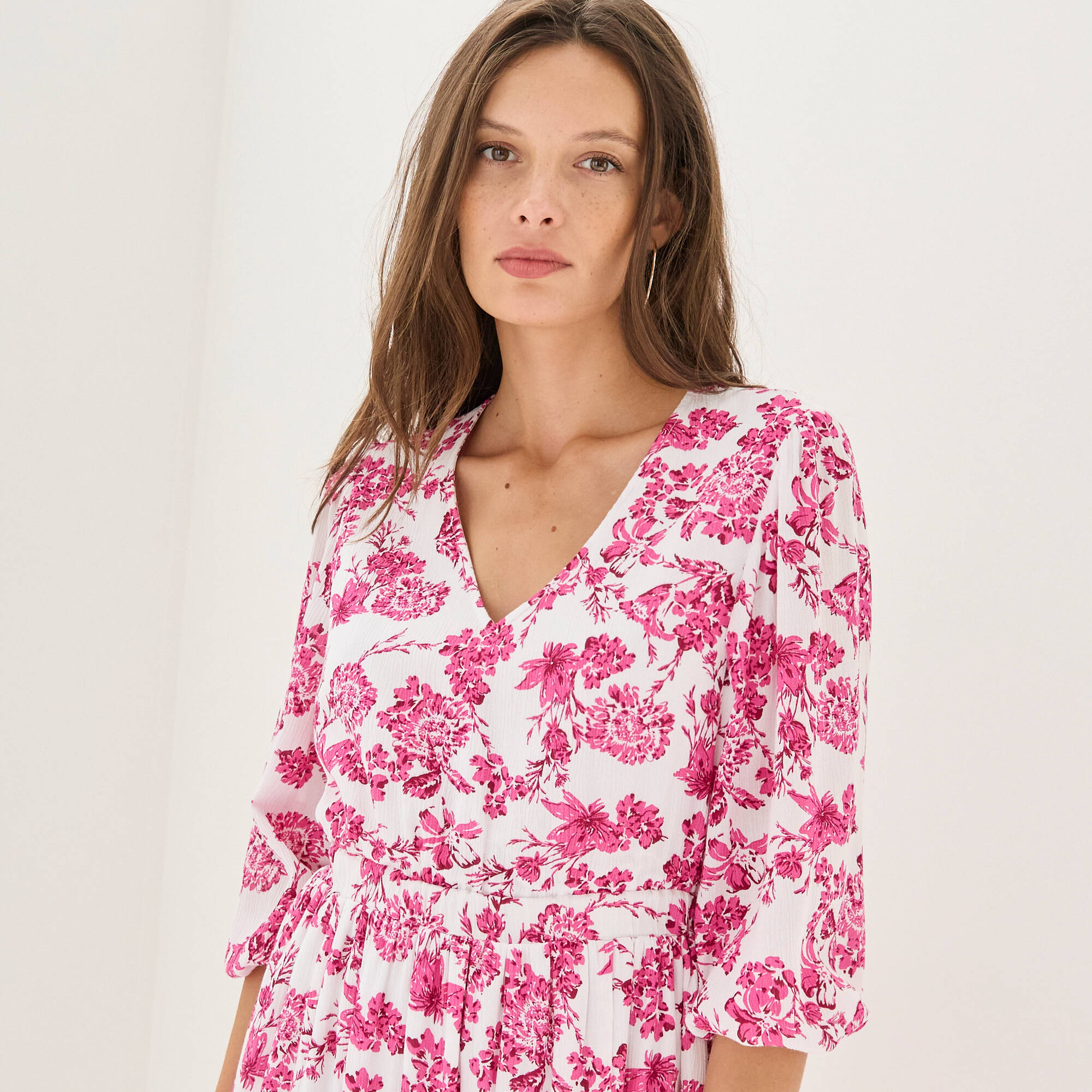 Robe longue imprimée, dos fantaisie