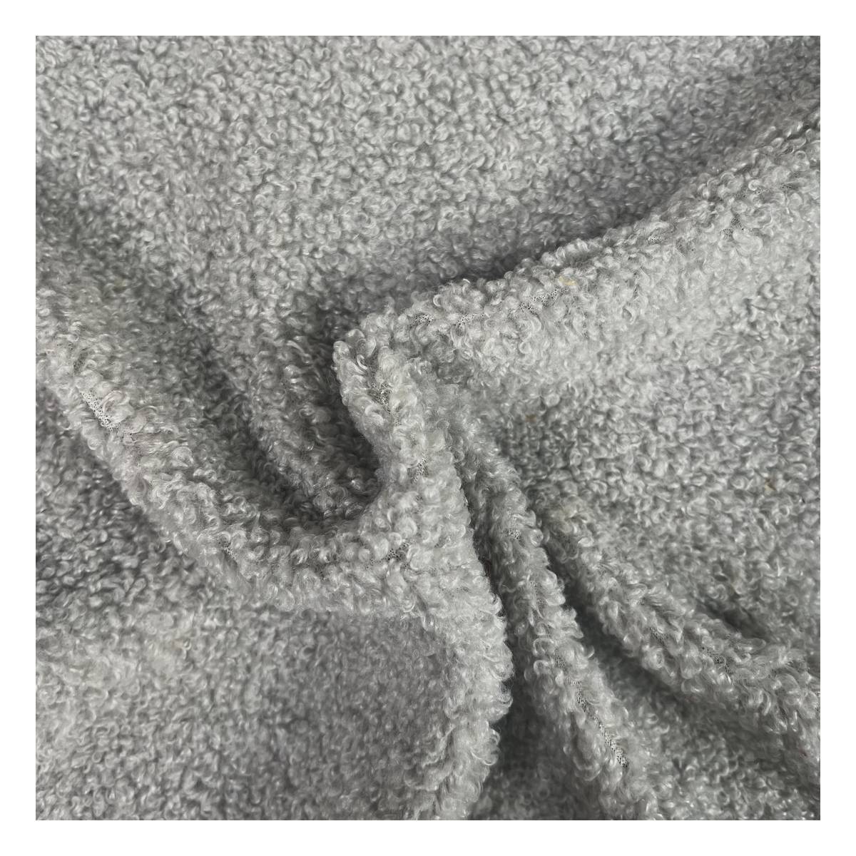 Silver Teddy Fabric by the Metre