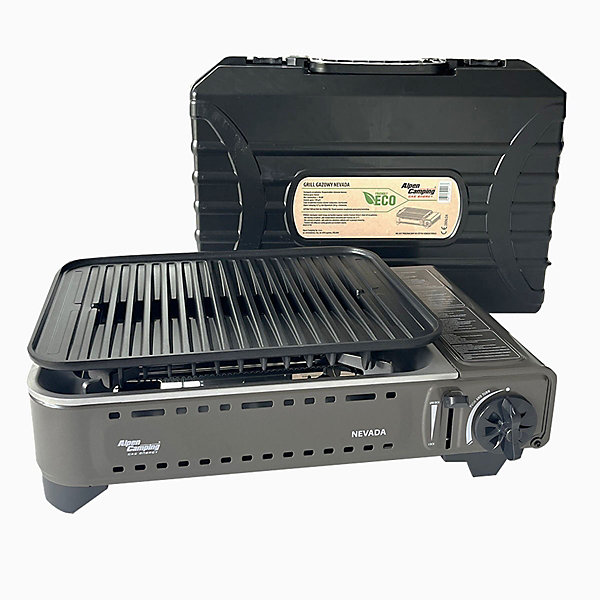 Barbecue à gaz Portable Réchaud Grill 1780W Butane Allumage Piezo   Mallette Camping ALPEN