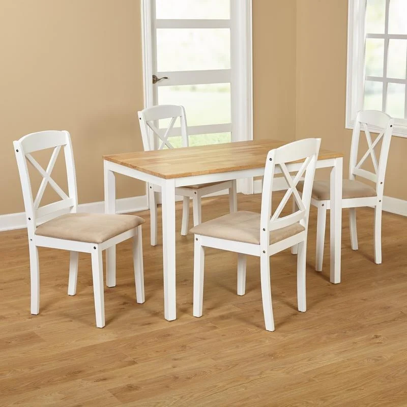Simple Living White 5-piece Crossback Dining Set