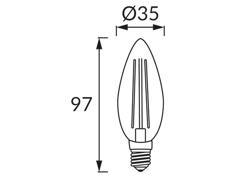 żarówka Filament Vela LED E14 6W z zimną barwą światła