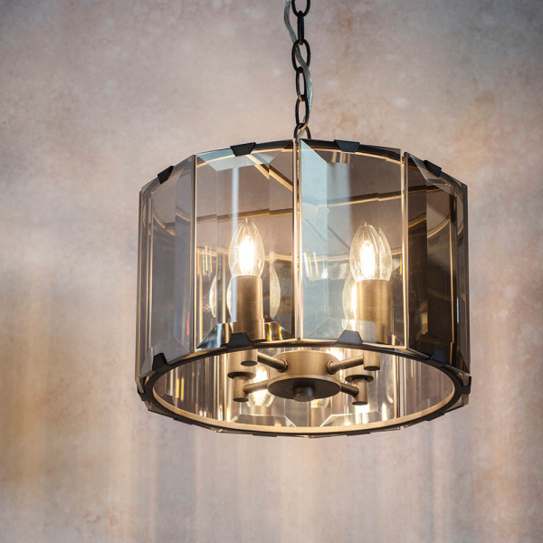 Lampa wisząca CLOONEY panelowa szara 4xE14x15W wym:122x35x35cm IP20 Endon