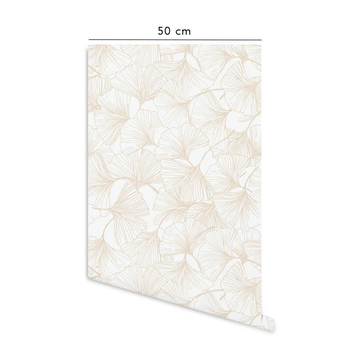 GINGKO - Papier peint vinyle adhésif sable 50x300 cm