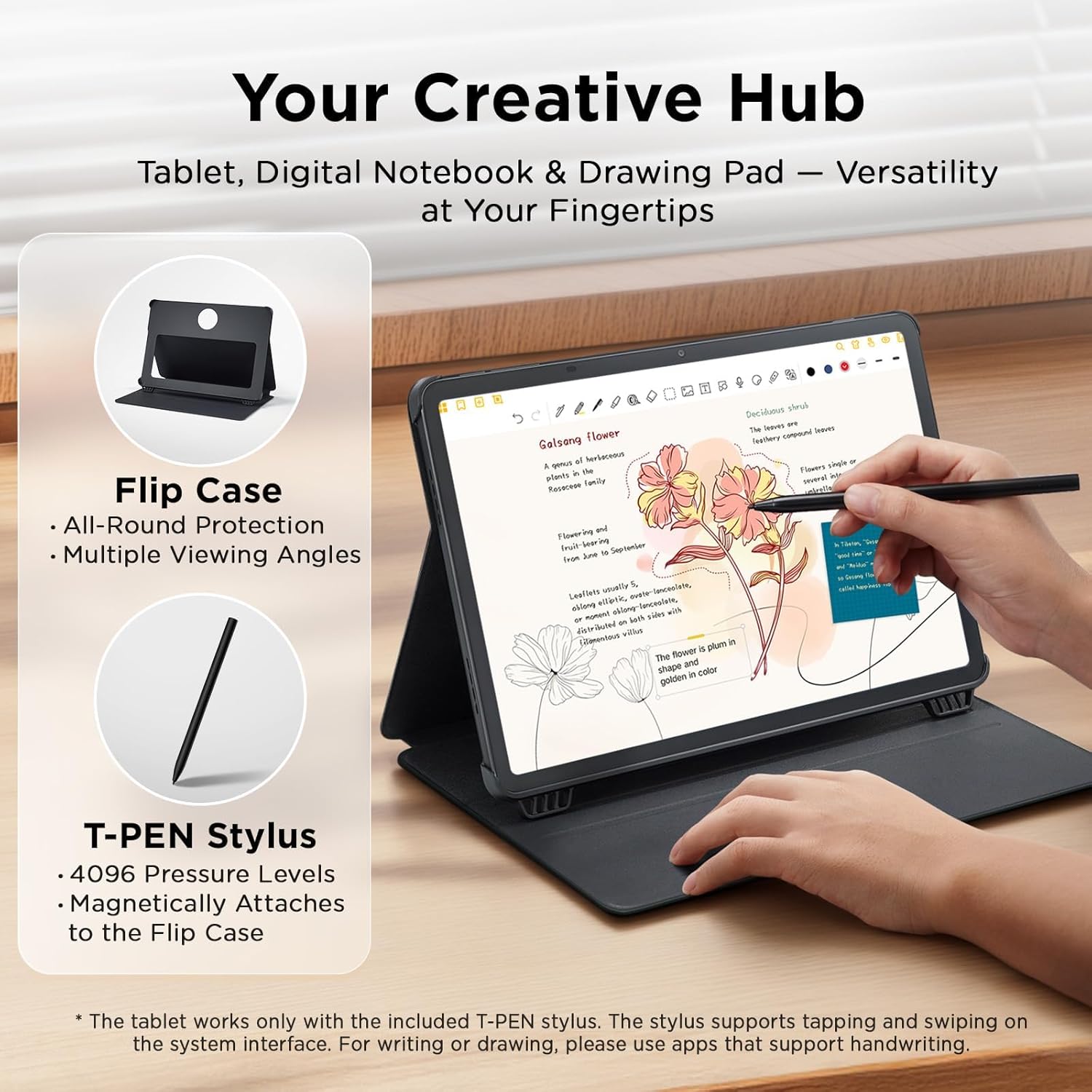 TCL NXTPAPER 11 Plus Android Tablet  11.5 120Hz 2.2K Drawing Pad & Digital Notebook  Stylus & Flip Case Included  NXTPAPER 4.0 Display  AI Tools  8+8GB RAM  256GB Storage  8000mAh Battery  Onyx Black