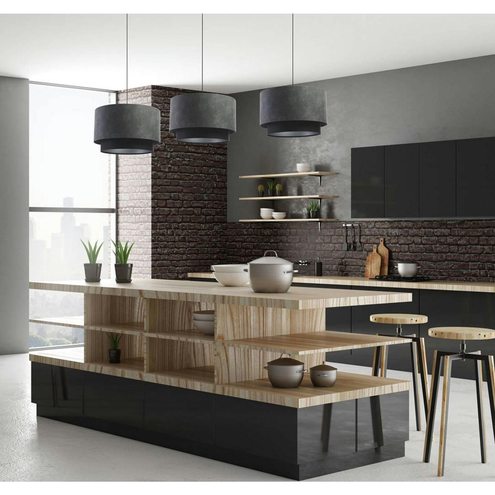 DUO ÉLÉGANT - Suspension Tissu Gris