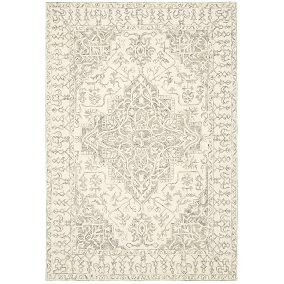 BONDI - Tapis classique à motifs en Laine Beige clair 120x170 cm