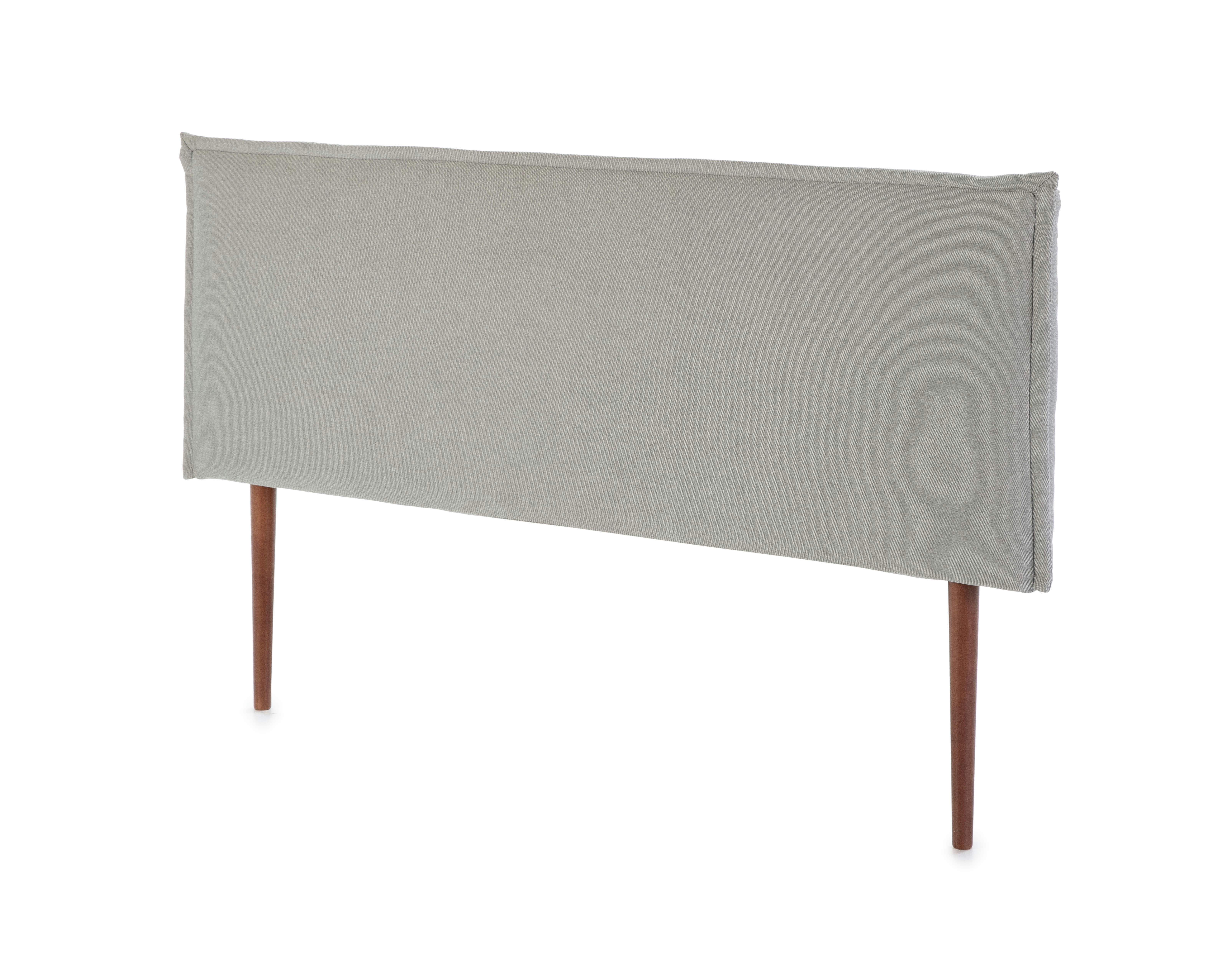 BERLIN - Tête de lit 150x100 cm, tissu gris, épaisseur totale de 8 cm