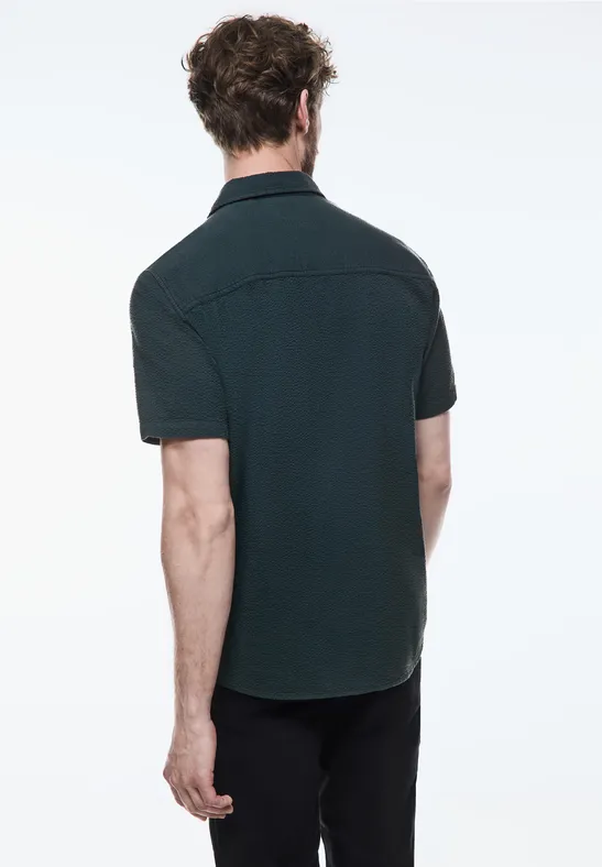 Seersucker Kurzarmhemd