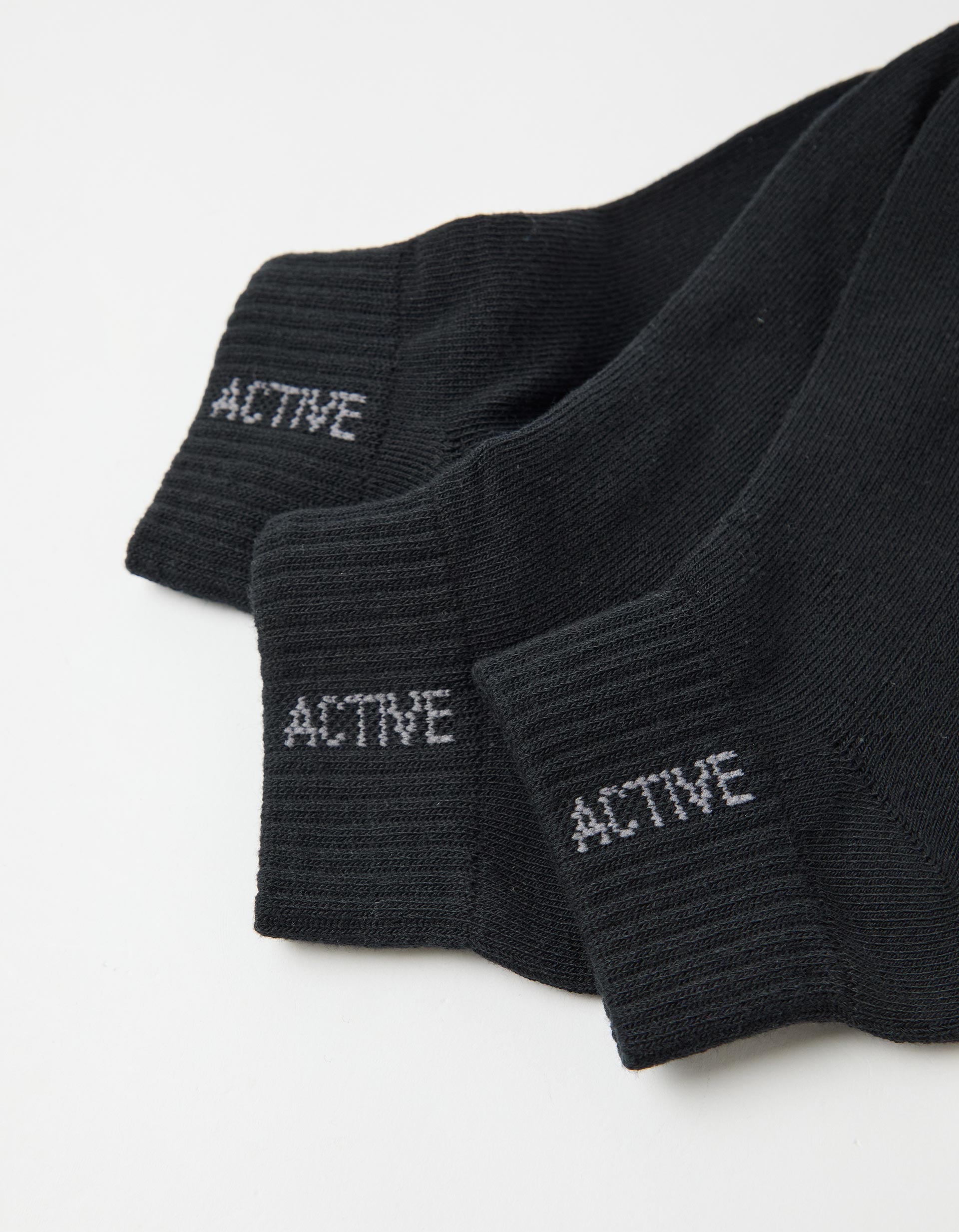 Pack 3 Pares de Meias Tornozelo, Homem, Preto