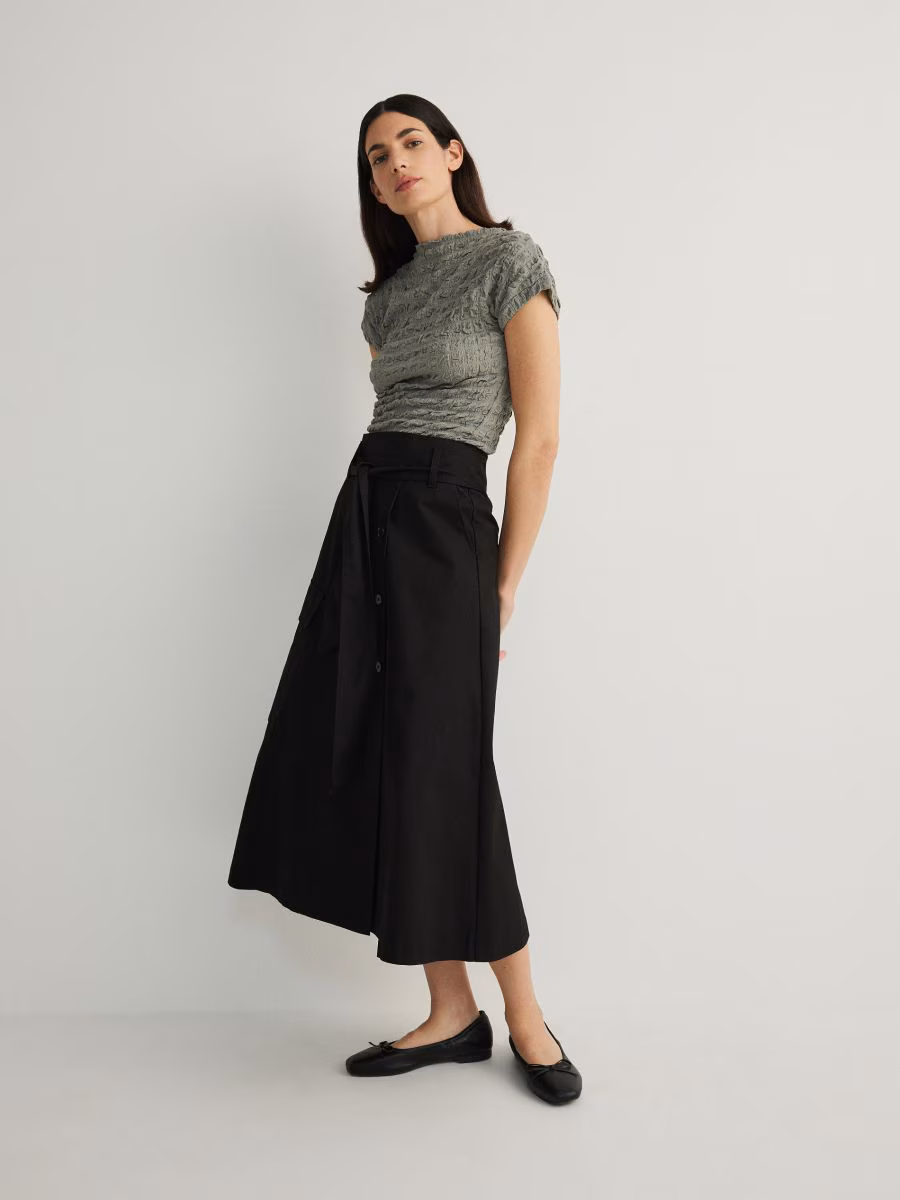 T-Shirt In Structured Jersey