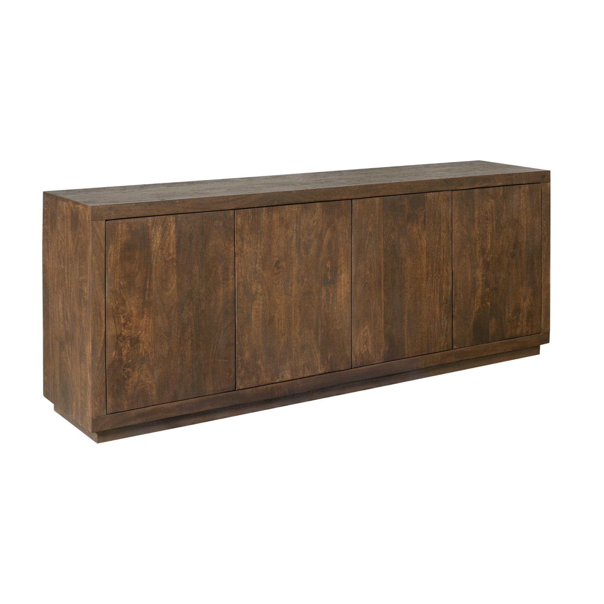 Buffet bois foncé 4 portes style minimaliste MONTARO