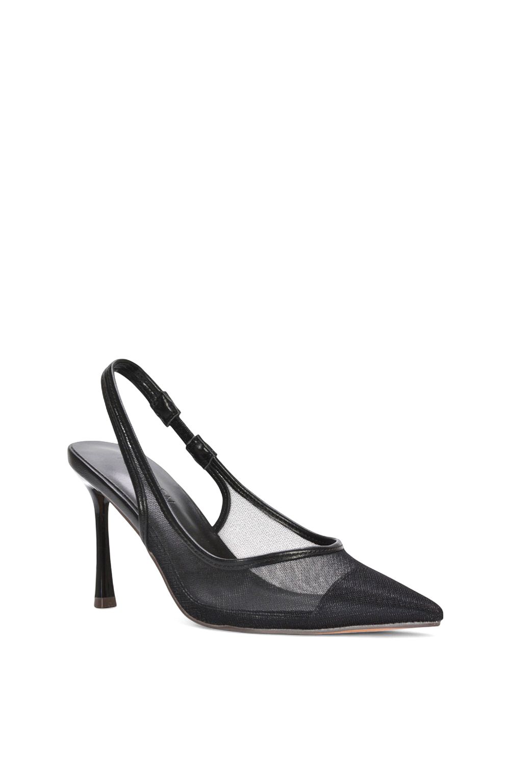 XY London Caroline' Mesh Slingback Stiletto Heel Court Shoes With Pointed Toe
