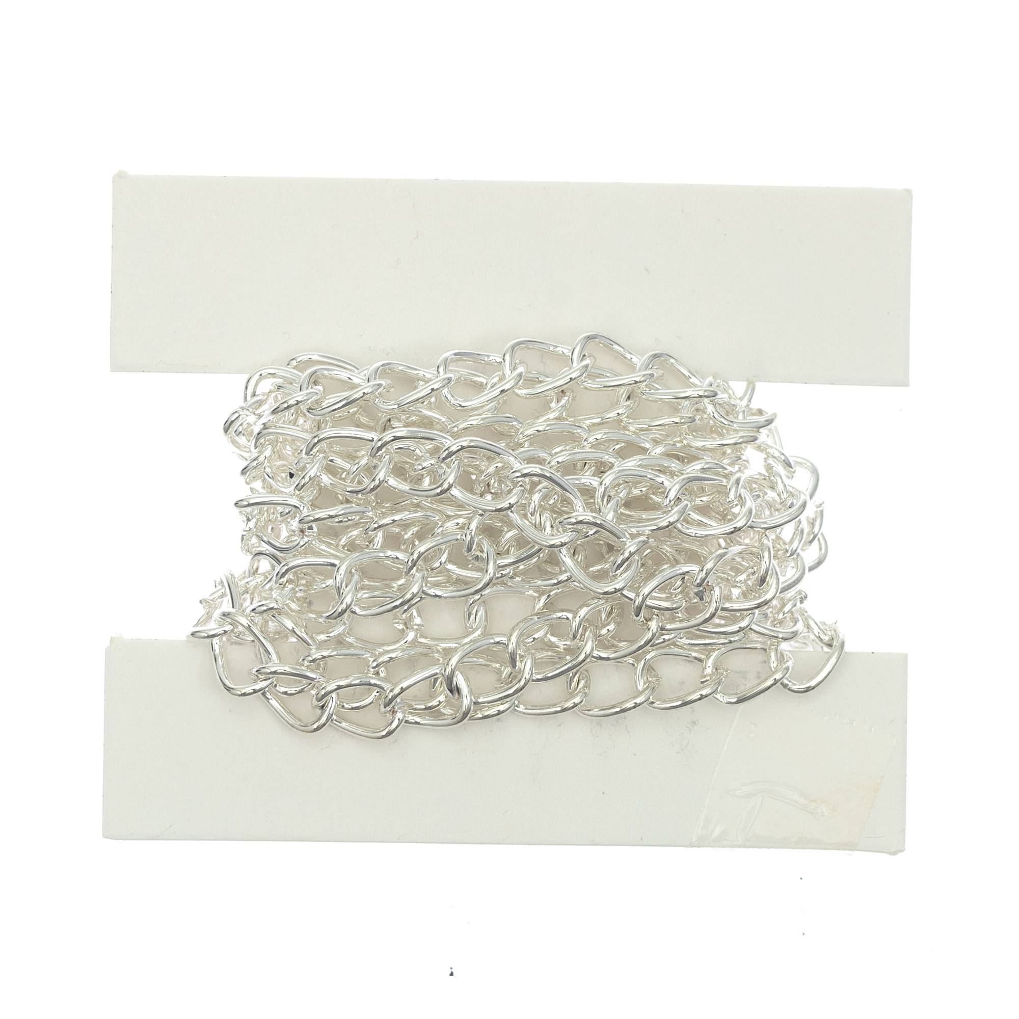 Silver Plated Heavy Curb Chain 4.5mm x 1m