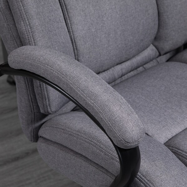 Vinsetto Big and Tall Executive Office Chair High Back Computer Desk Chair Ergonomic Swivel Chair with Linen Fabric