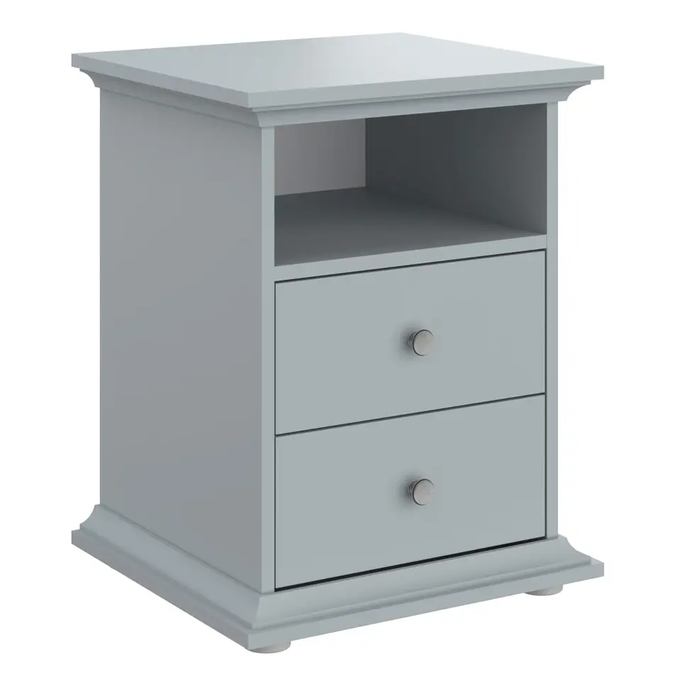 Nachtkastje Margaux - 2 lades - grijs