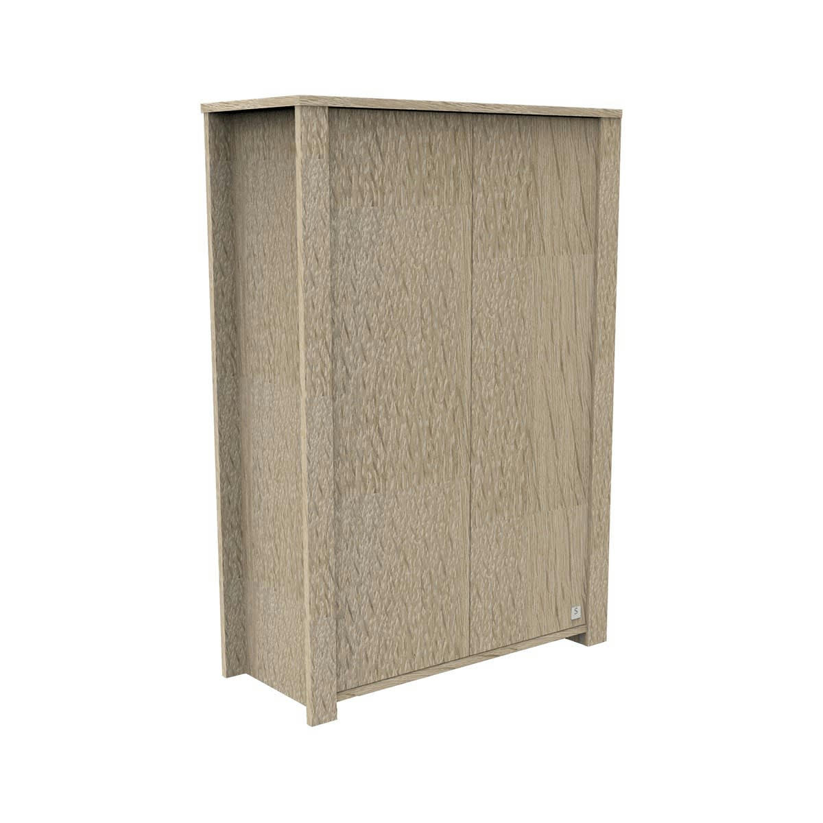 ANTONIN - Armoire 2 portes chêne couleur bois