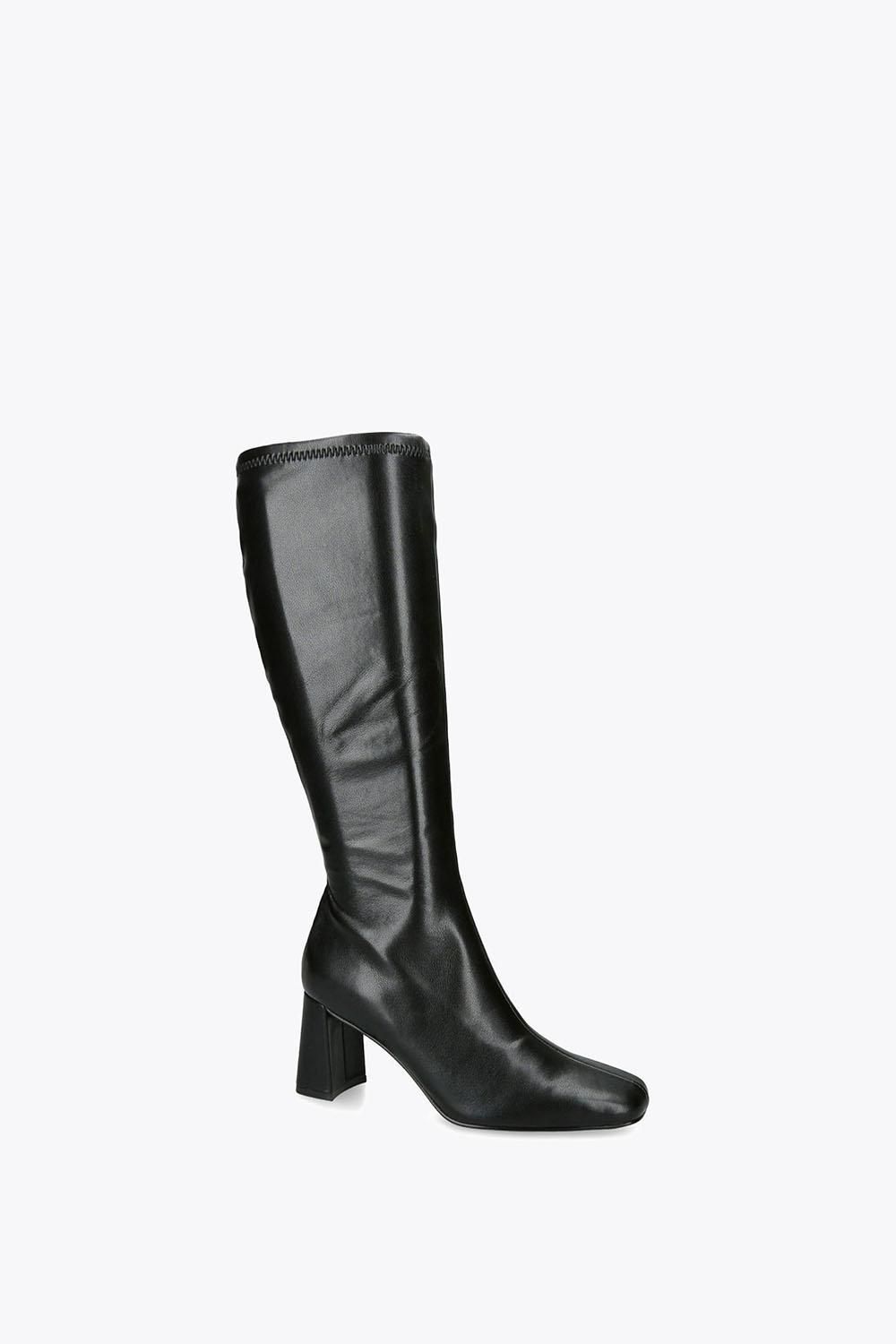 STEVE MADDEN Holly Black Leather' Leather Boots