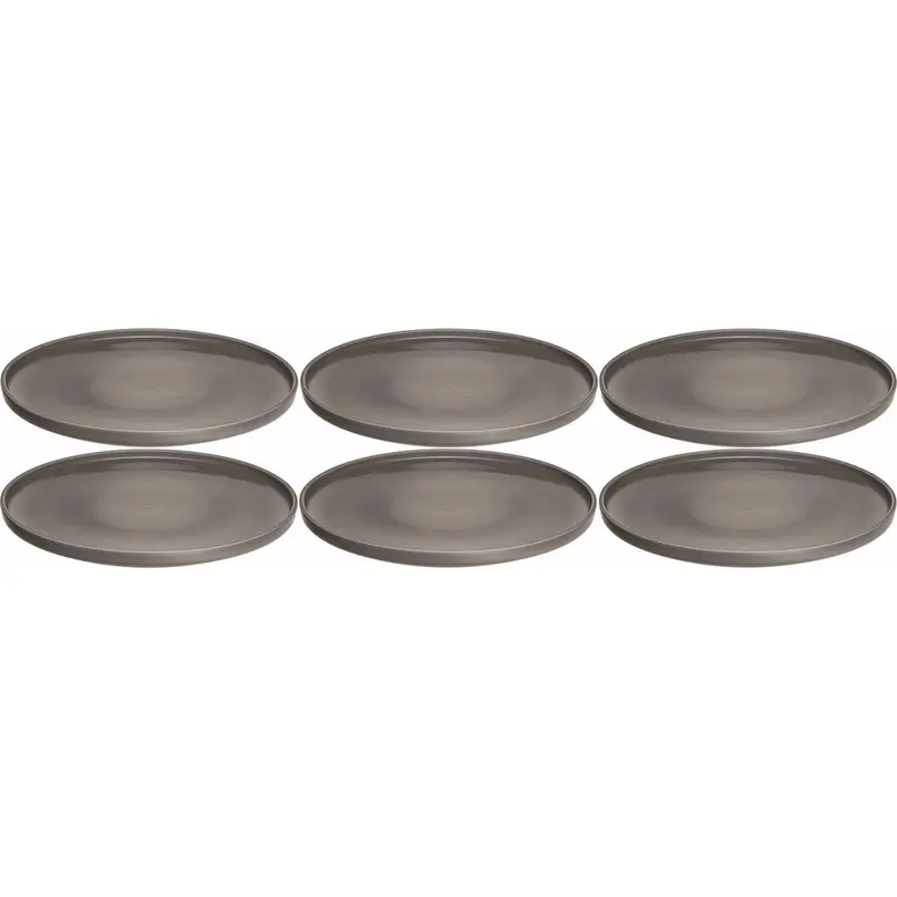 Flacher Teller 6er-Set Roma