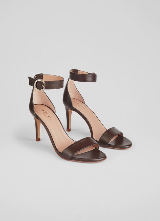 Ivy Nude 5 Leather Single Strap Sandals