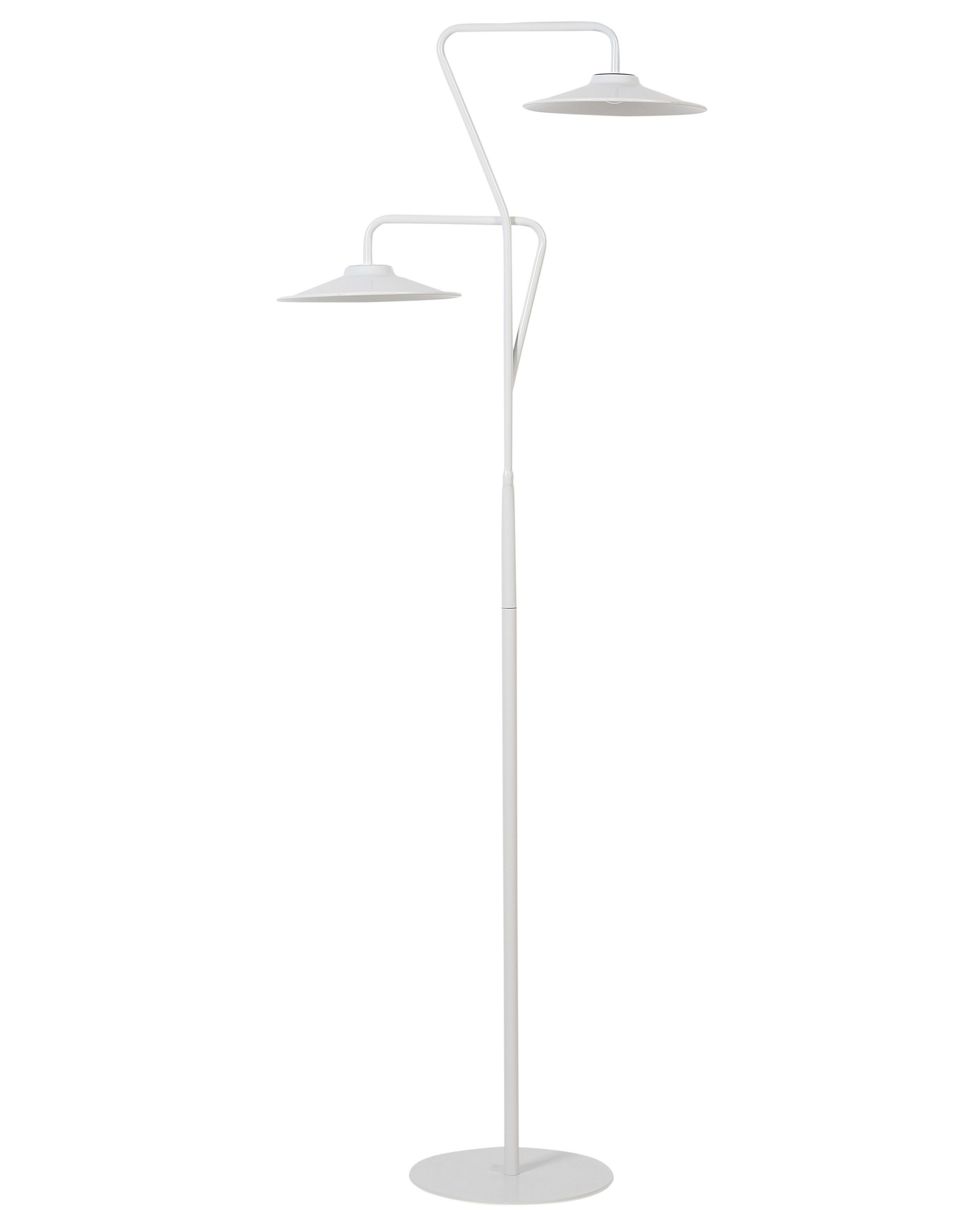 Lampa podłogowa LED metalowa biała