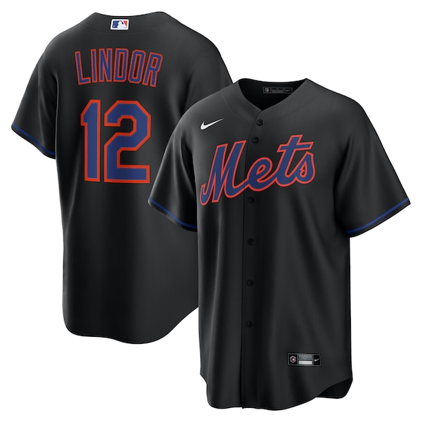 Francisco Lindor New York Mets Nike Alternate Replica Jersey - Black