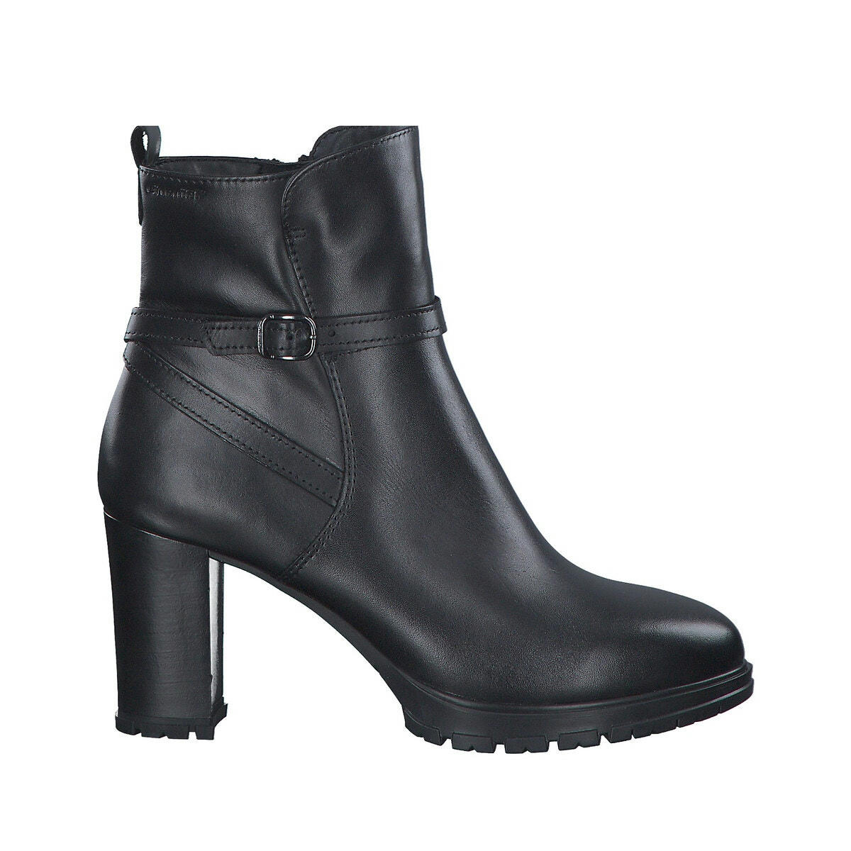 Bottines à talon, cuir