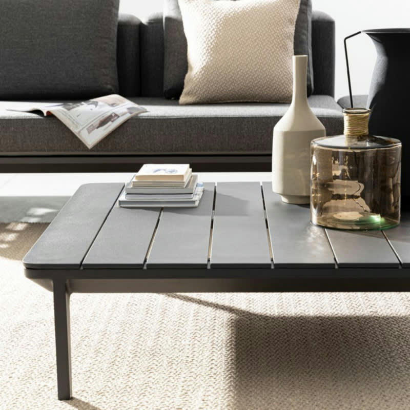 MATRIX - Table basse d'extérieur aluminium carrée