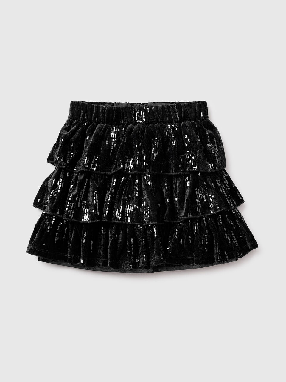 Velvet skirt with sequins