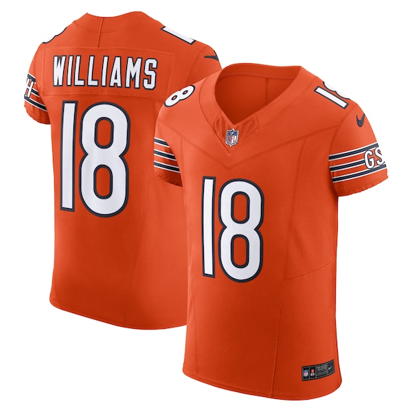 Caleb Williams Chicago Bears Nike Alternate Vapor F.U.S.E. Elite Jersey - Orange/Navy