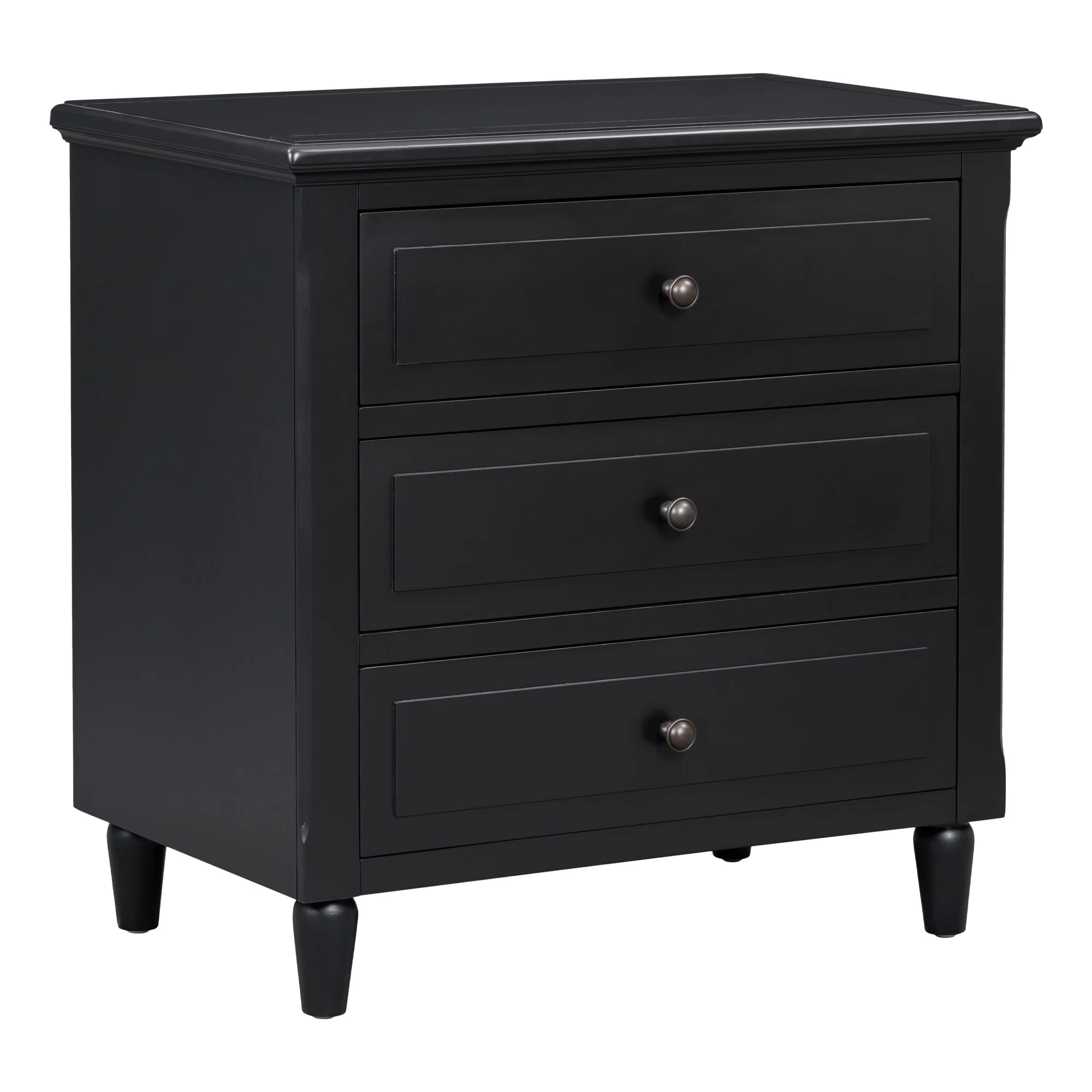 Bedside Cabinet With Three Robust Drawers