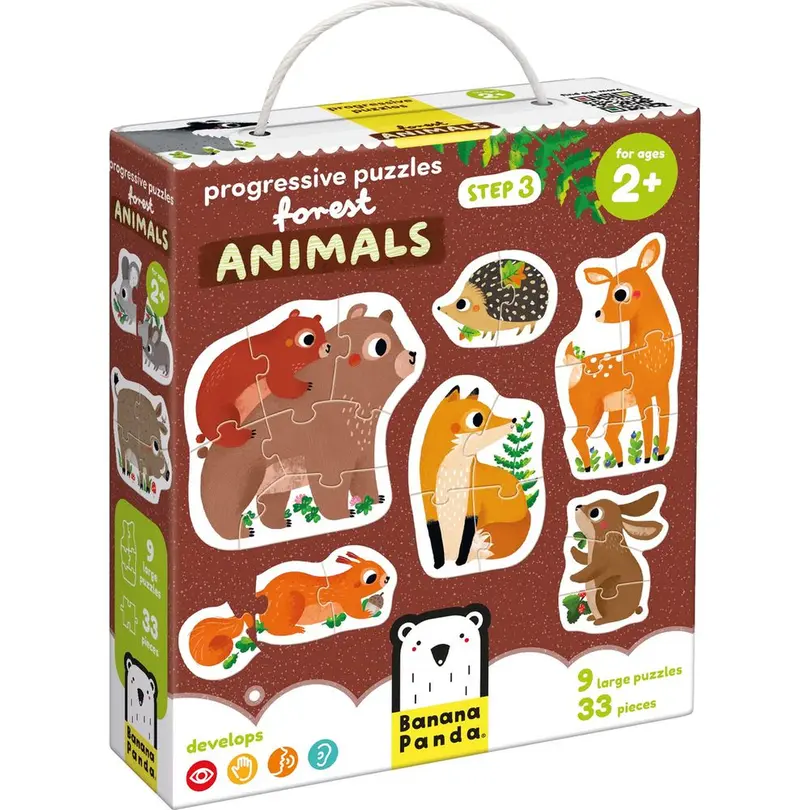 Puzzle Progressive Waldtiere