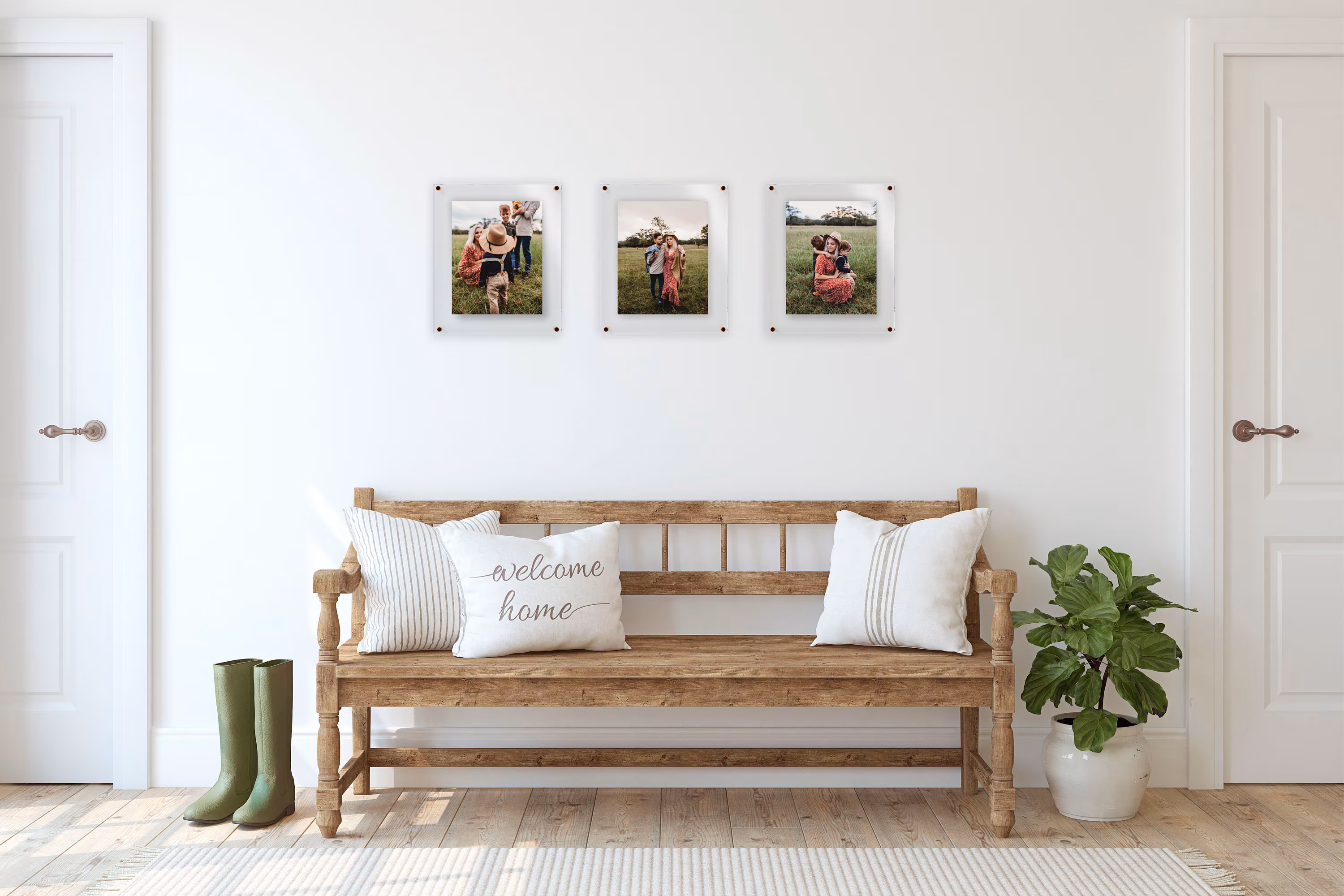 Acrylic Floating Picture Frames | Set of 3, Modern Photo Display || 8x10 or 5x7 || diploma display acrylic photo organic home decor style