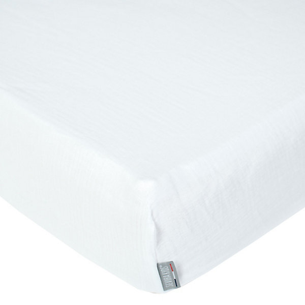 Drap housse uni en gaze de coton