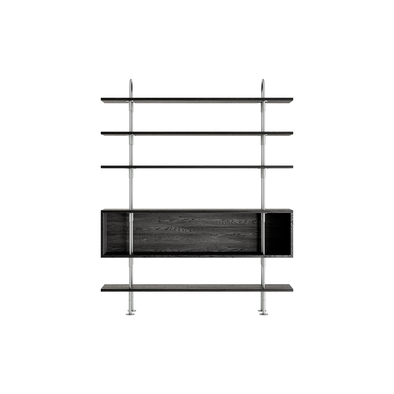 Keen Shelving, steel/ash veneer