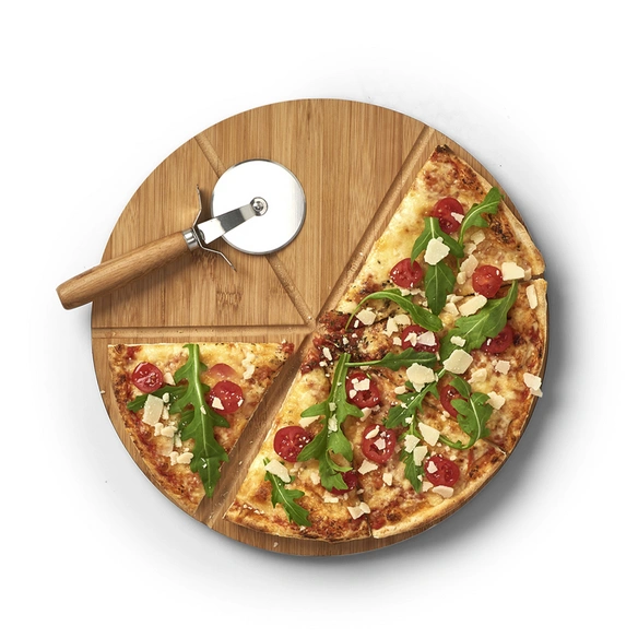 Pizza-Set, beige, Holz, für Küche