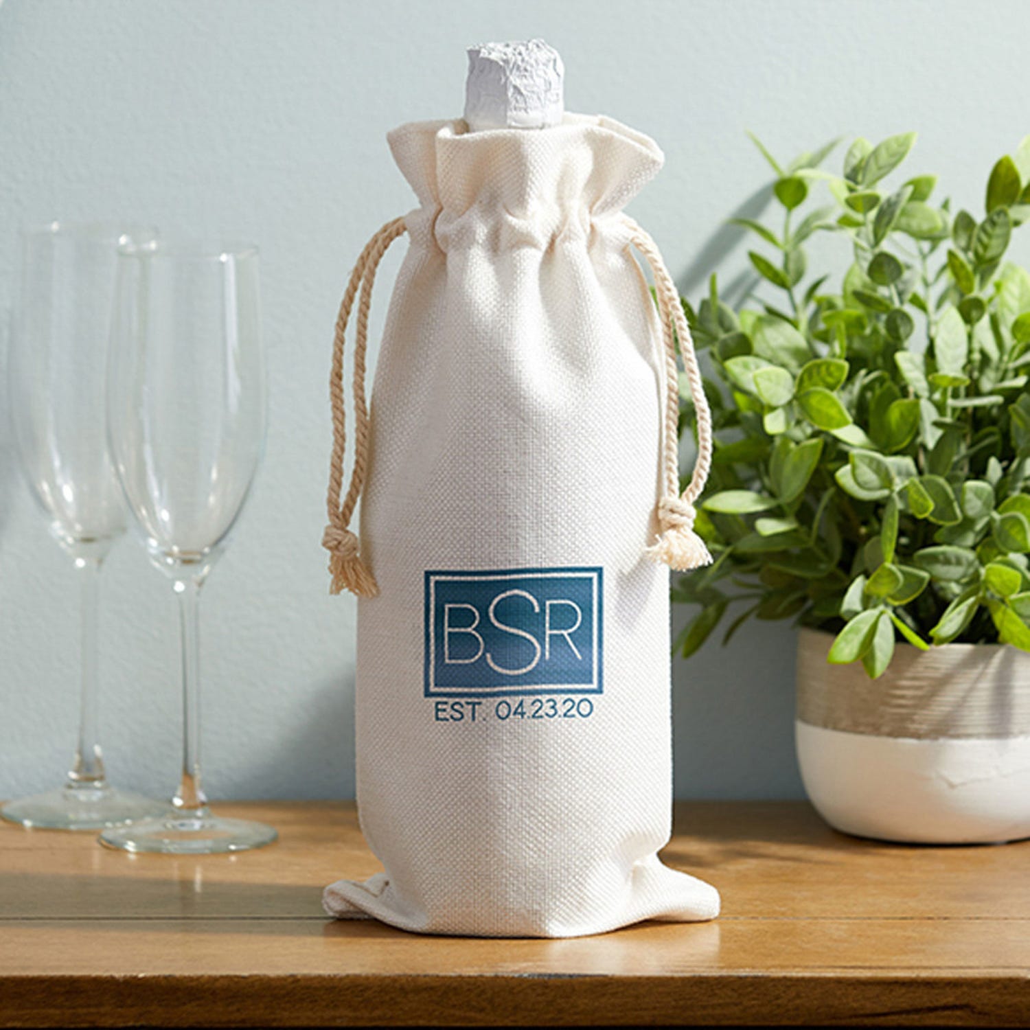 Borsa vino in tessuto da personalizzare Cricut