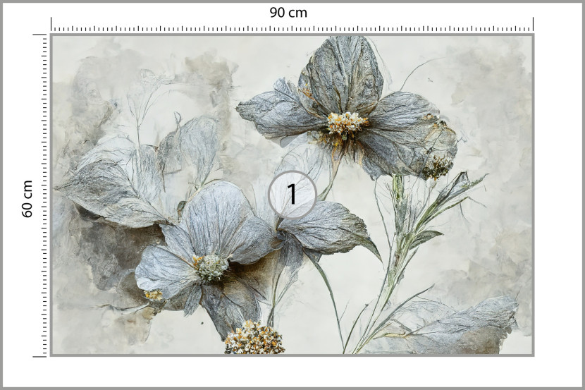 Fototapeta Kwiaty W Stylu Vintage 90x60cm