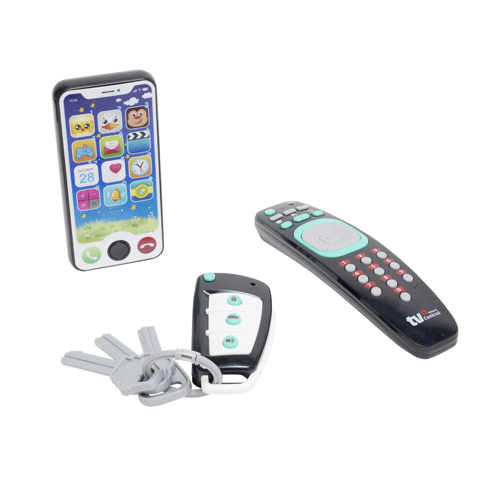 Jouet d'éveil électronique 3 pièces téléphone/télécommande/clé de voiture