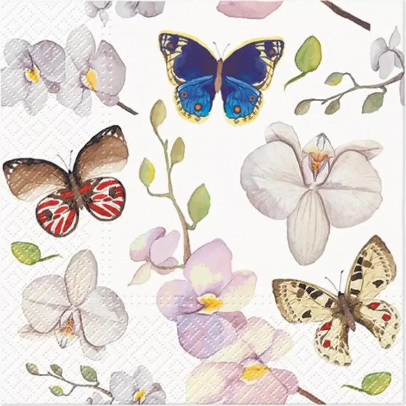 Serviette 20er-Set Orchidea