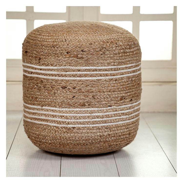 ROANNE - Pouf rond en jute D45 cm