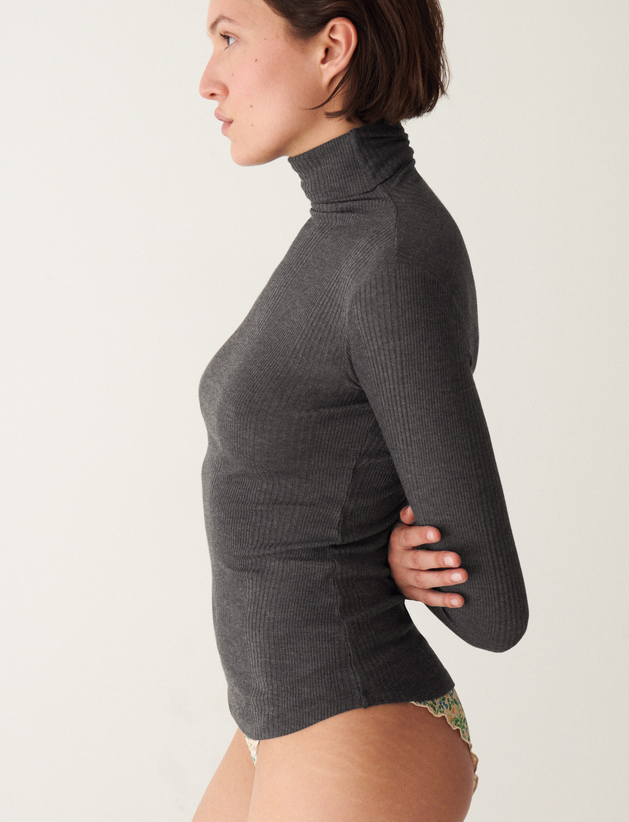Top col roulé HEATTECH IRREGULAR RIB