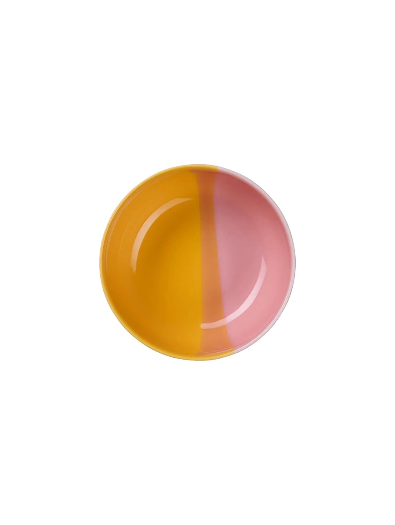 schale auf fuß, passion fruit smoothie
