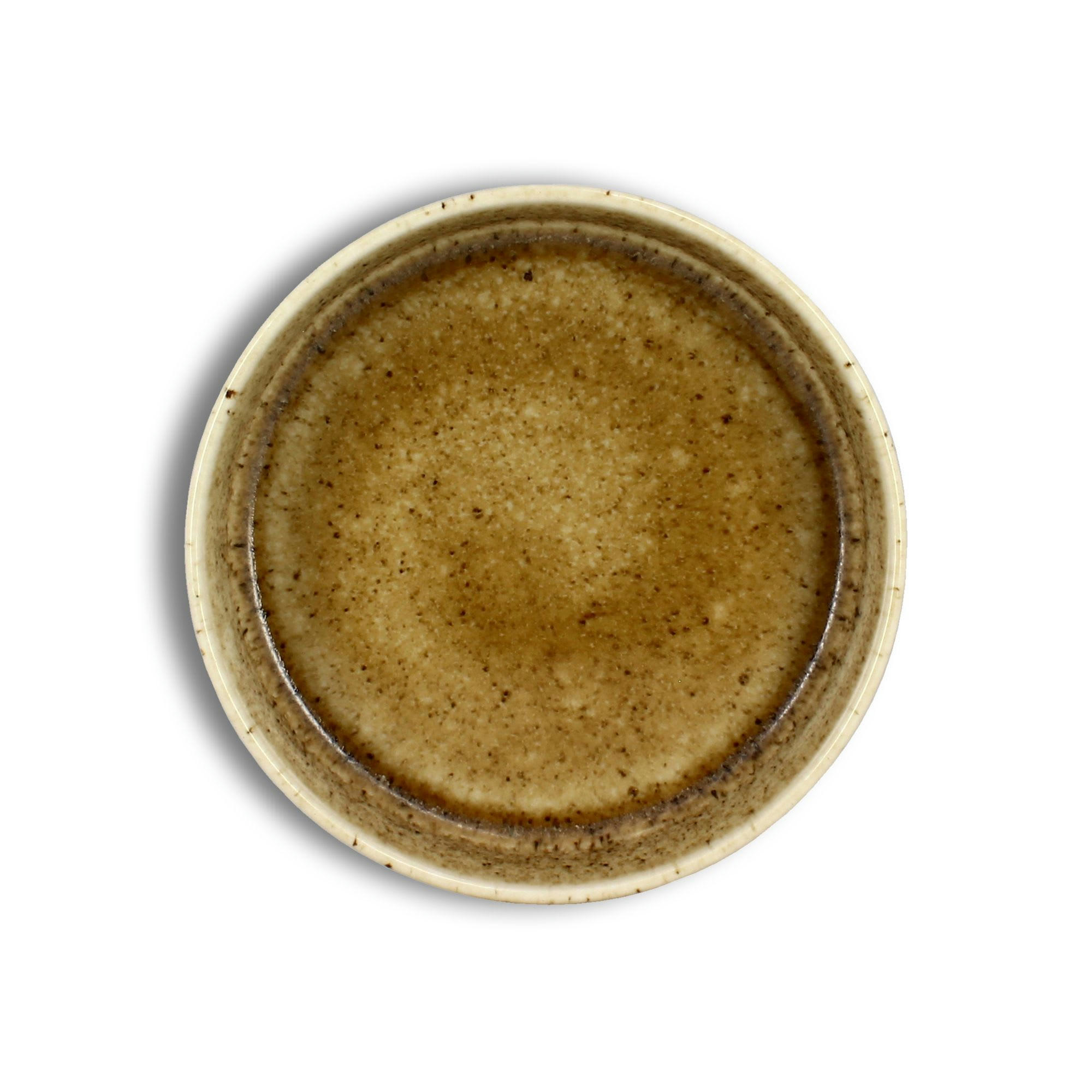 STACK - Lot de 6 assiettes coupes en porcelaine marron 16cm