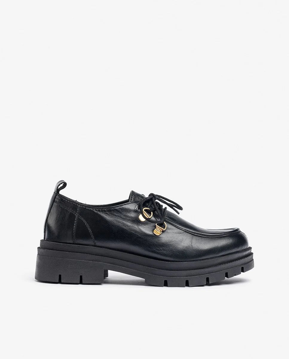 Zapato plano LAN-223 negro