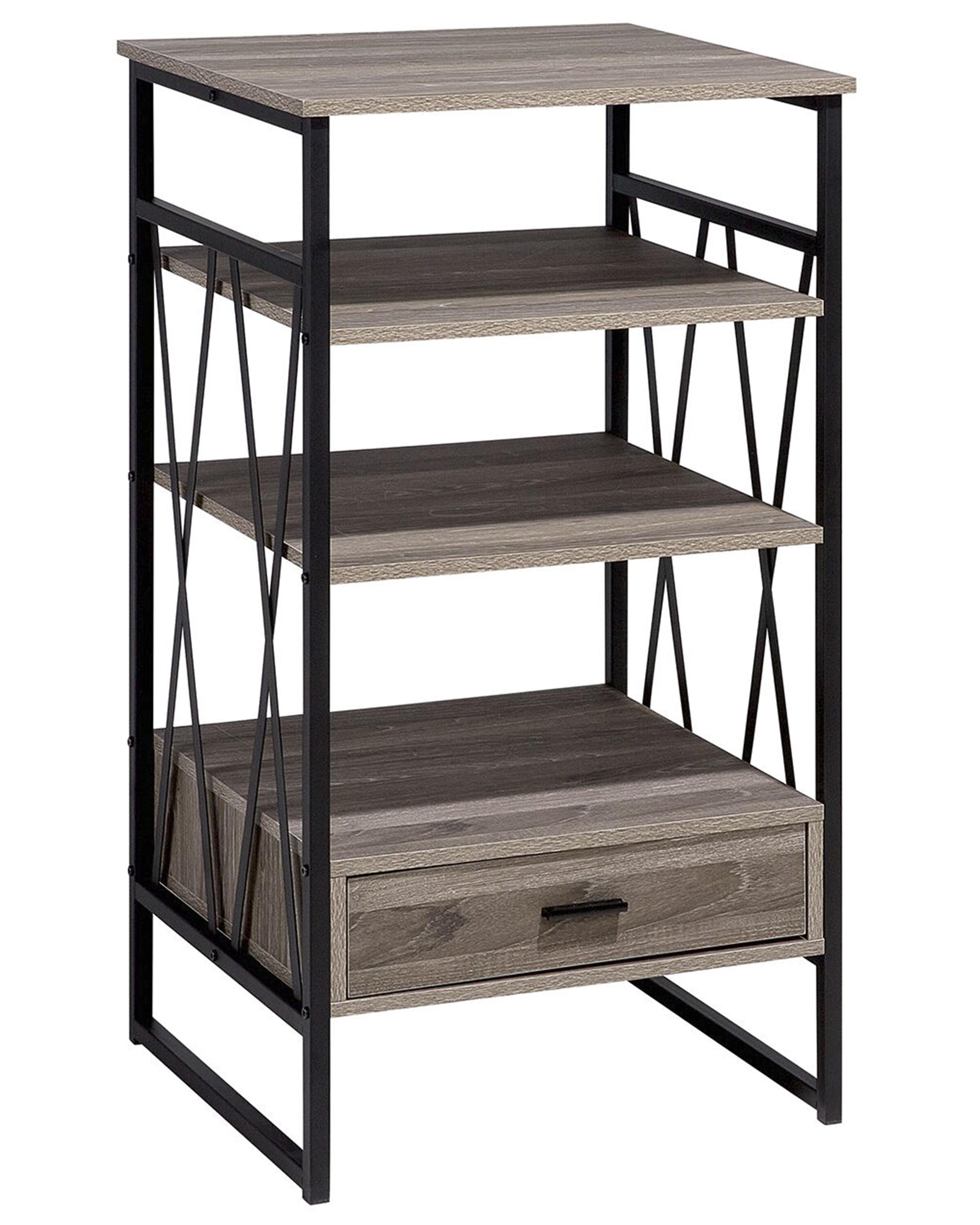 3 Tier Shelving Unit KEENE 101 cm Taupe