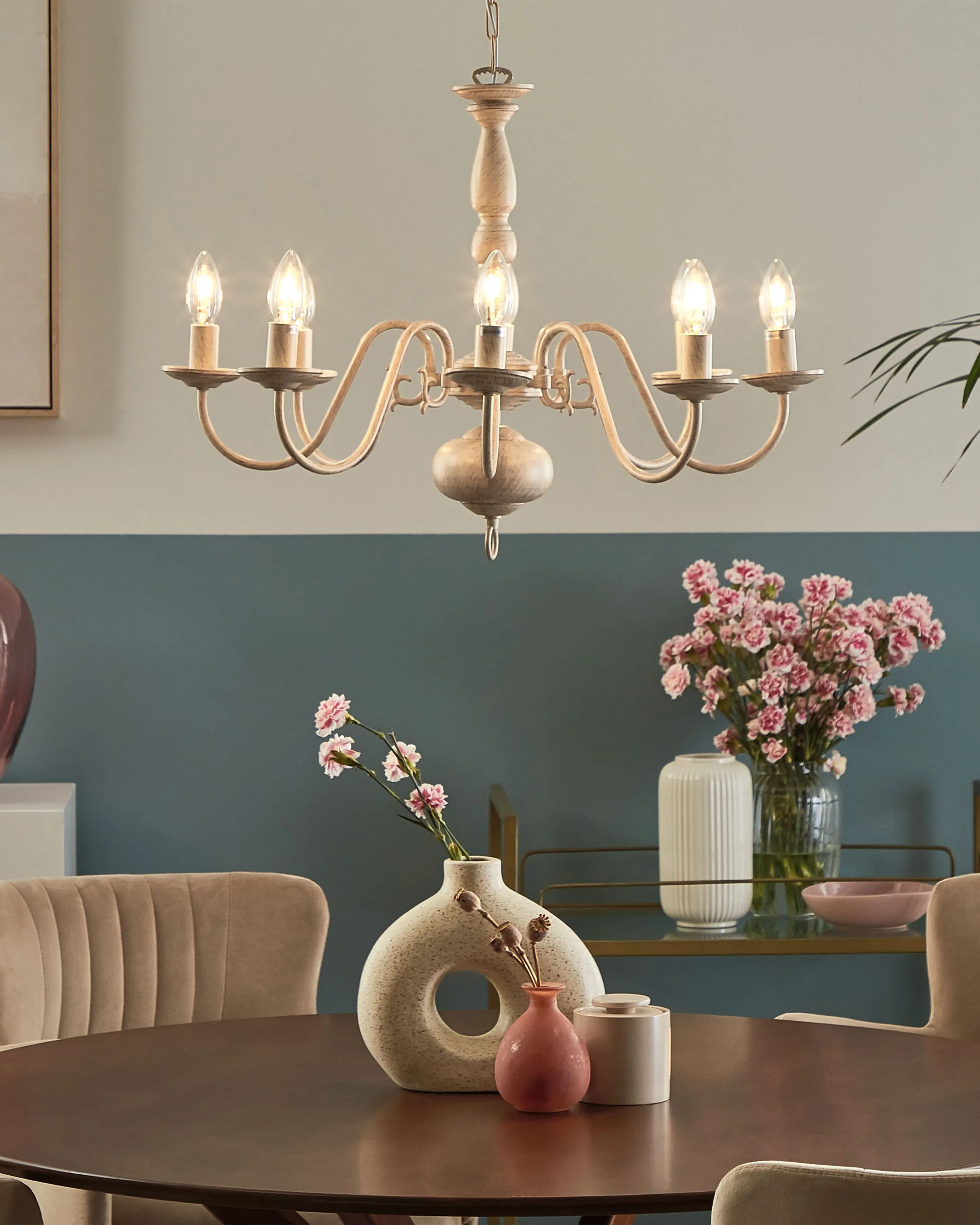 Chandelier BRITHON Metal White