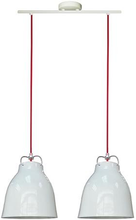 Lampa wisząca biało-czerwona PENSILVANIA 2xE27x60W Candellux