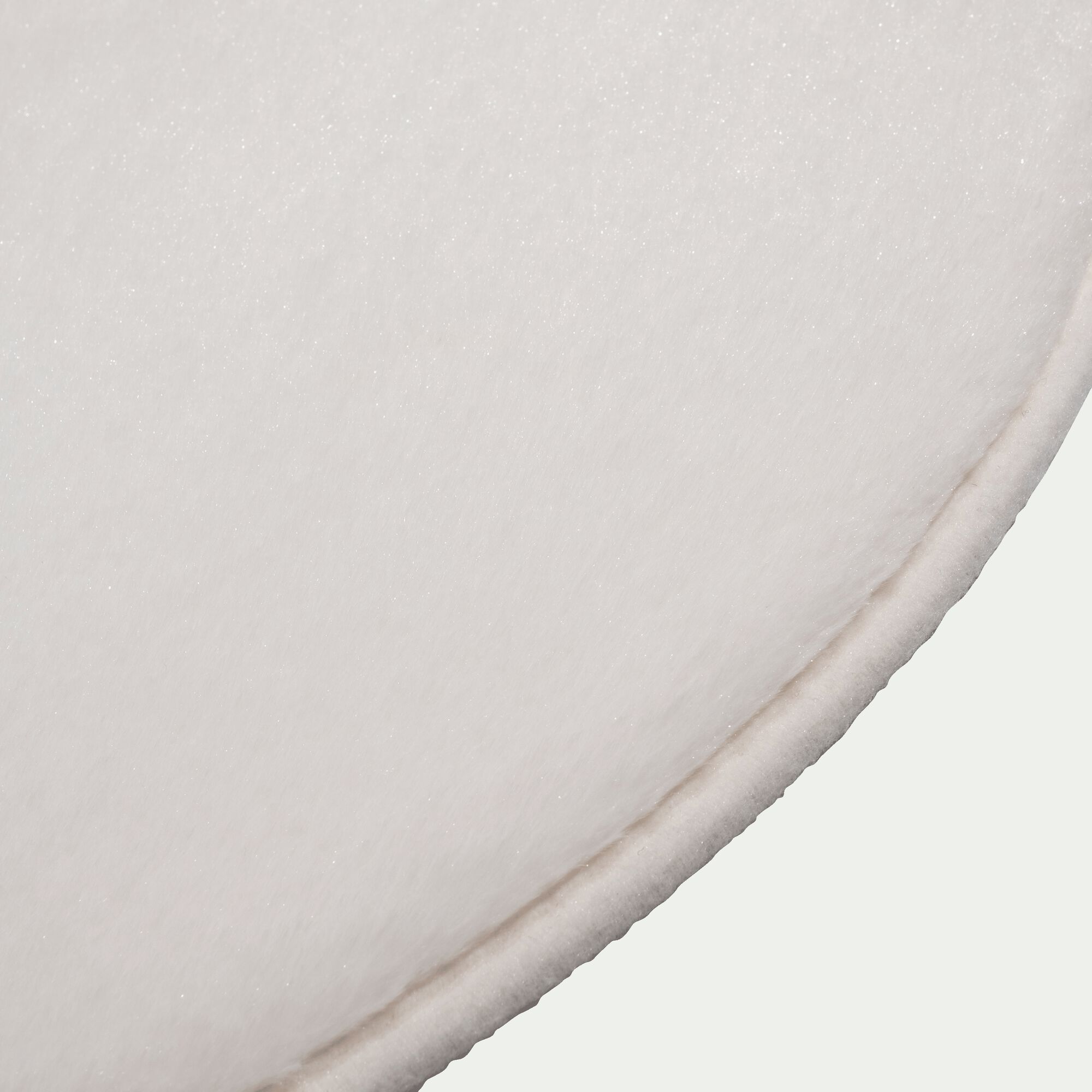 ROBIN - Tapis rond imitation fourrure - blanc ventoux D150cm