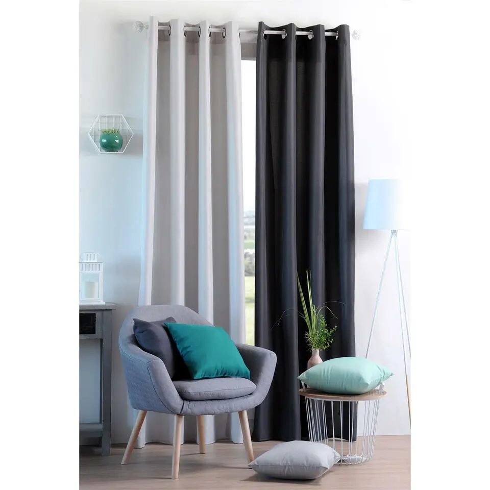 Stof Textile Home stoelkussens - grijs - 38 x 38 x 3 cm